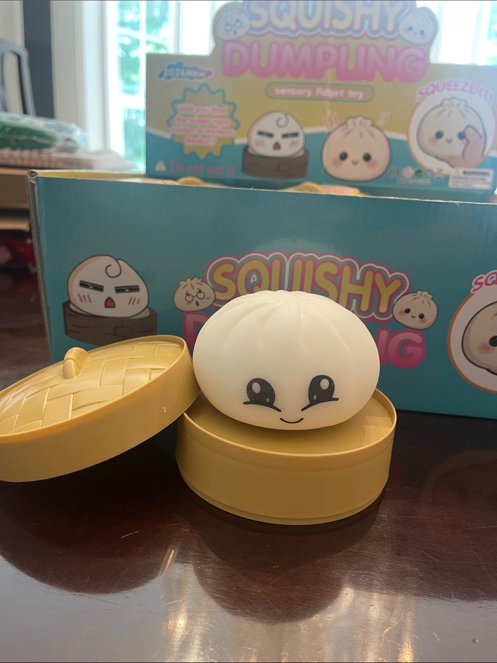 Cute Squishy Dumpling Stress Toy - white in box nwt